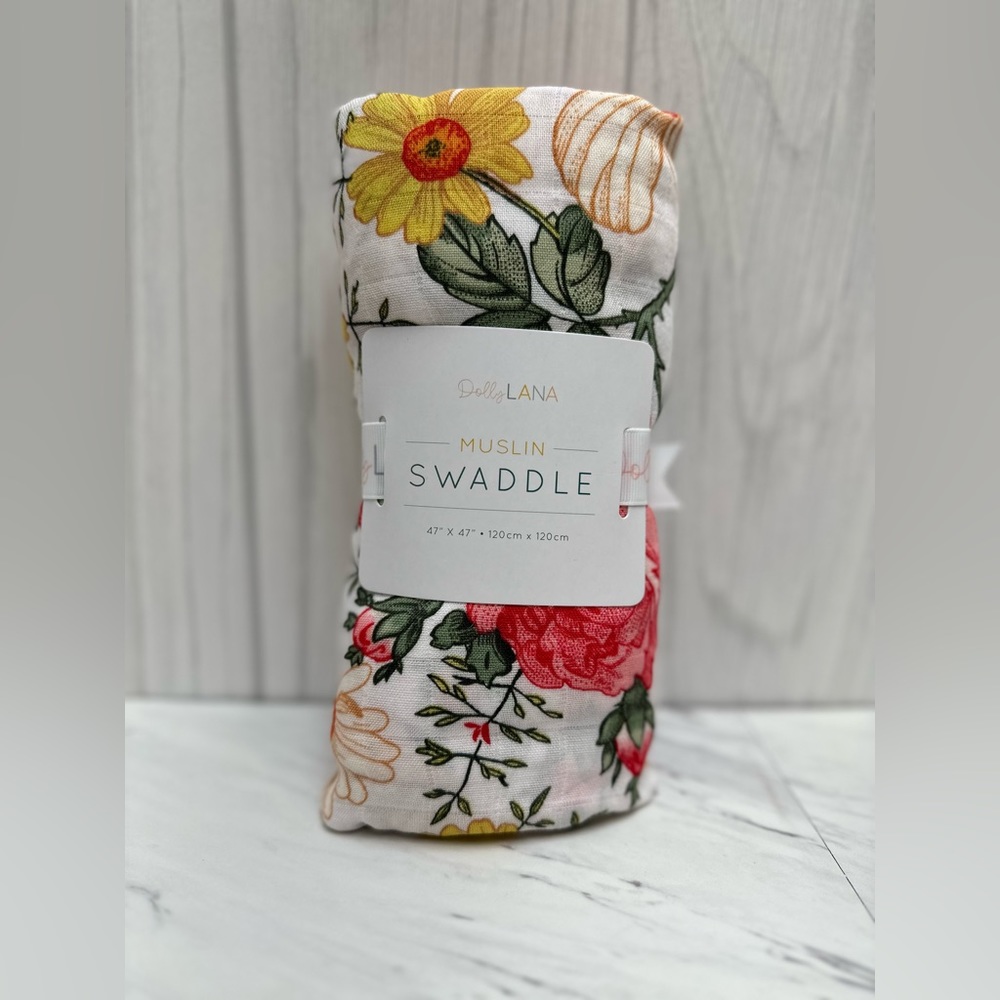 Dolly Lana floral muslin swaddle - new! So soft!!